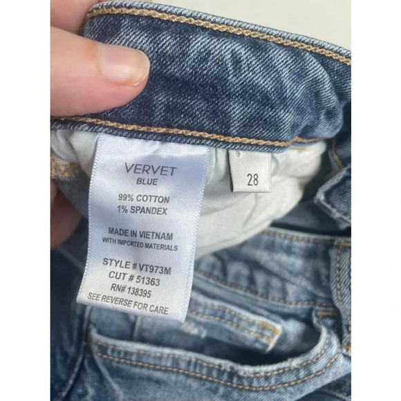 Women's Vervet Jeans High Waist Distressed Blue, Size 28 EUC! 0178‎ - Picture 10 of 10